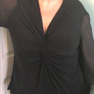 Black blouse.